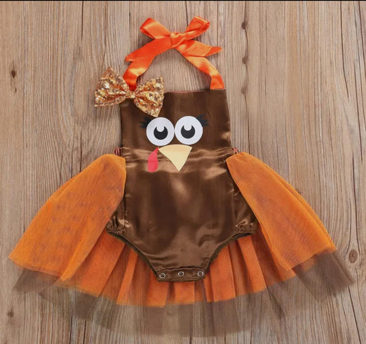 Tiny collection Turkey thanksgiving romper