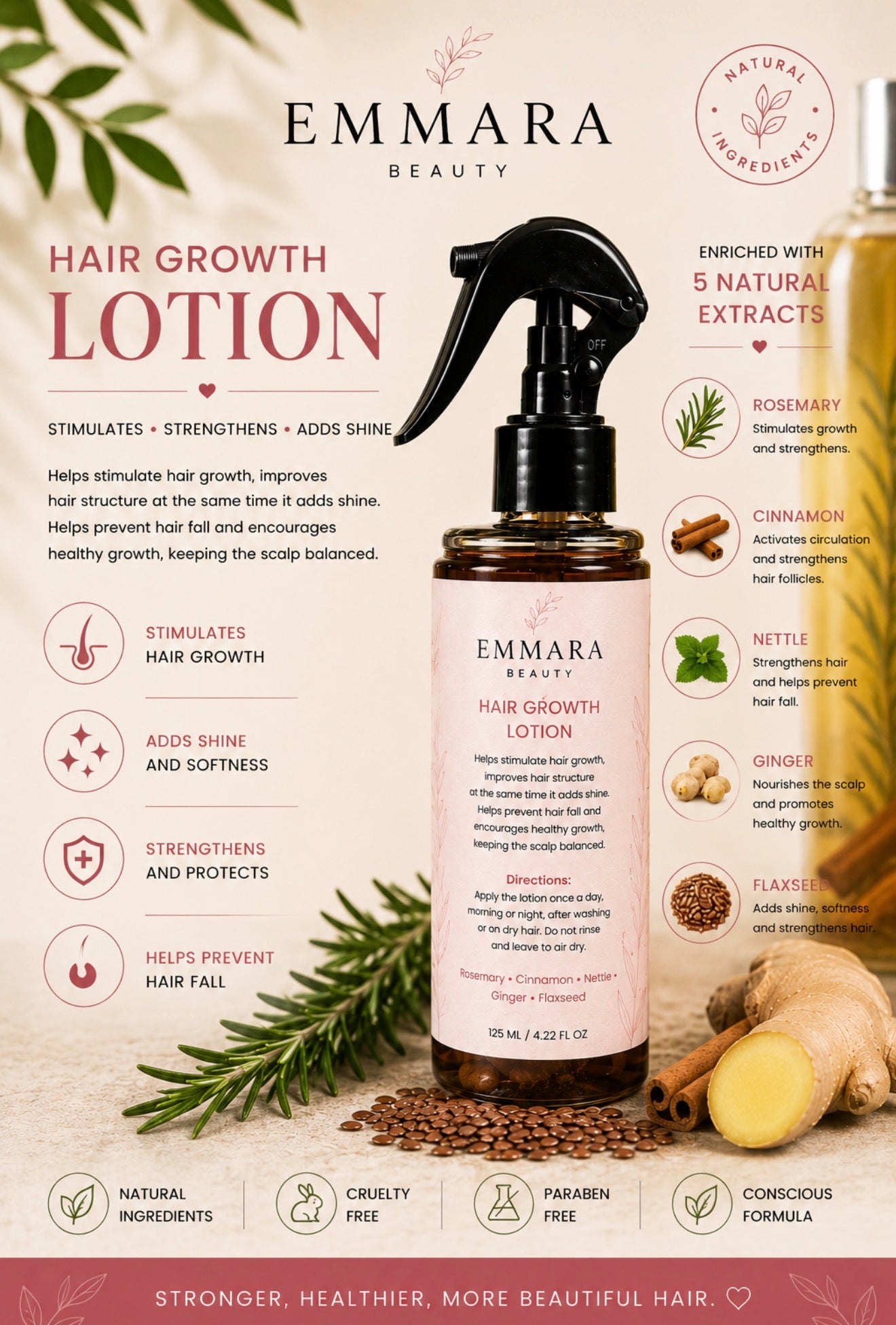 Emmara hair growth lotion