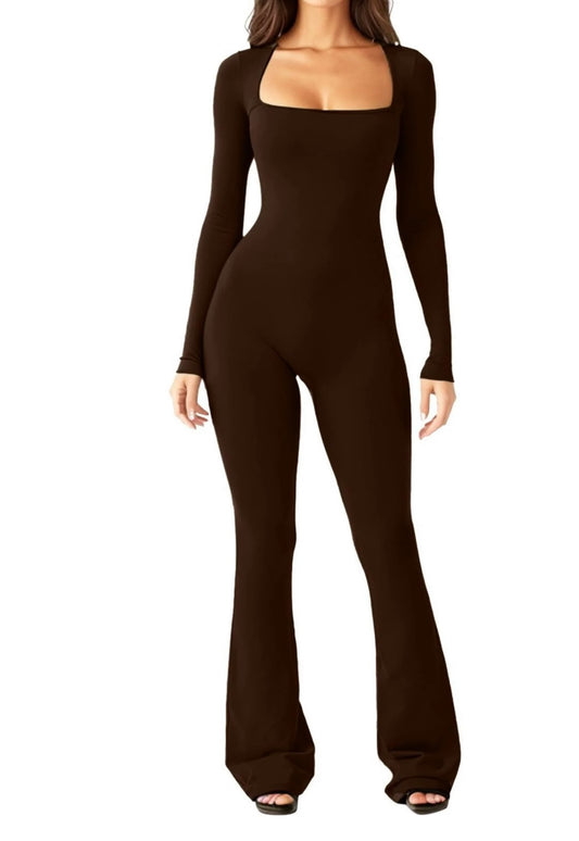 SALE✨-collection. Midnight mocha flare jumpsuit