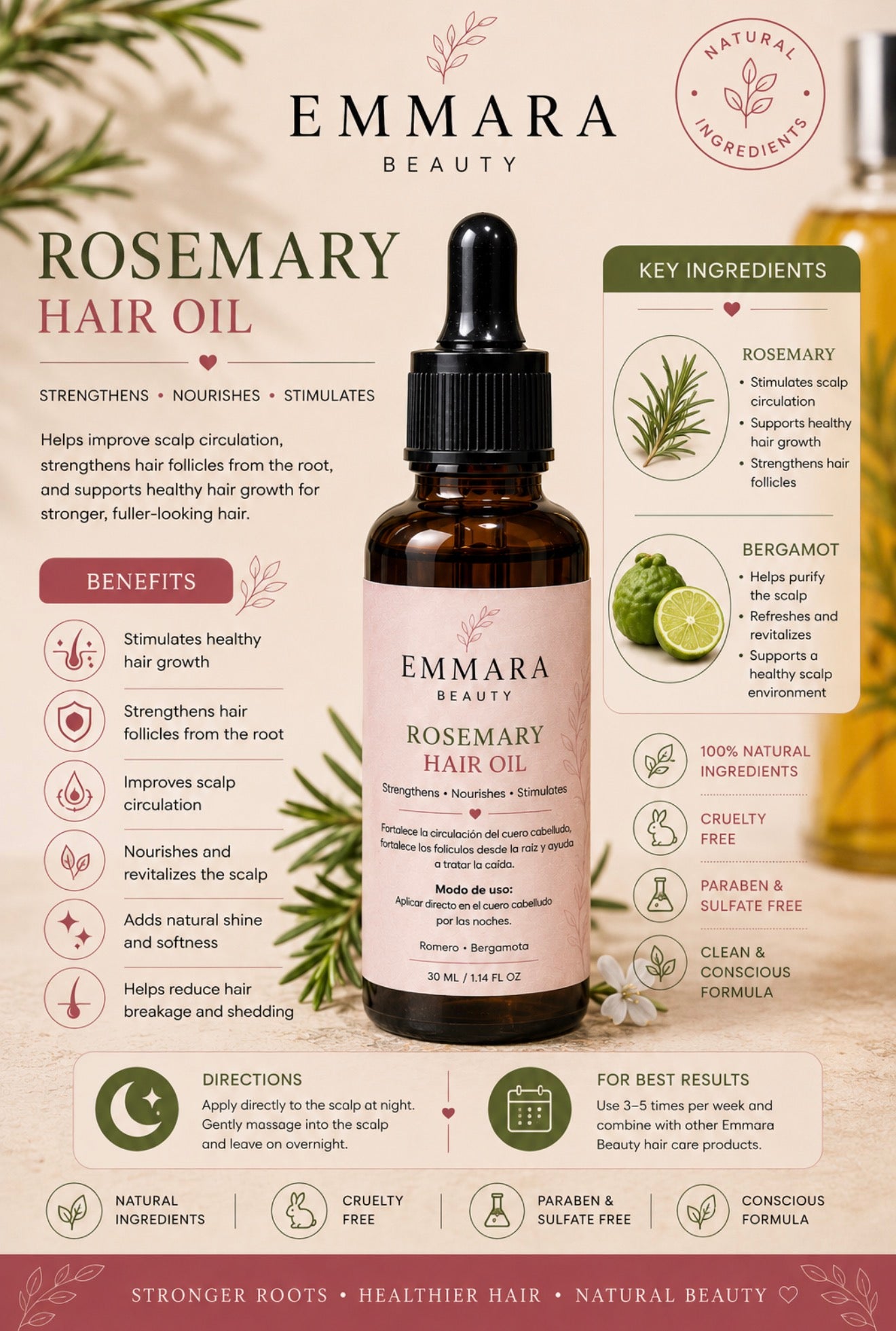 Emmara hair growth oil